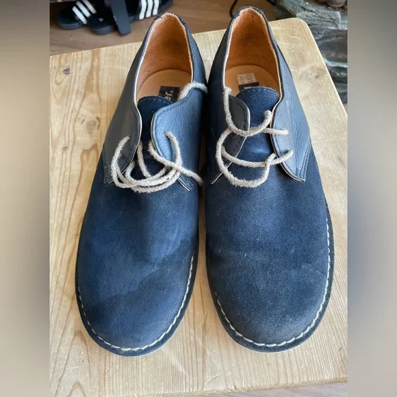 POINTER FOOTWEAR CYRIL NAVY NUBUCK OXFORD RARE CLARKS LOW 